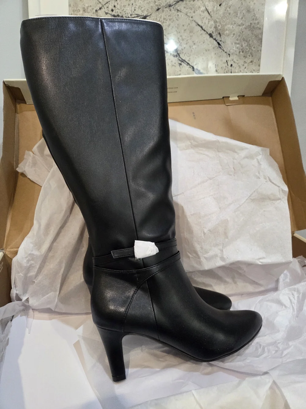 NWB  Life Stride Women's Tall Black Knee-High Boots Wide Calf
